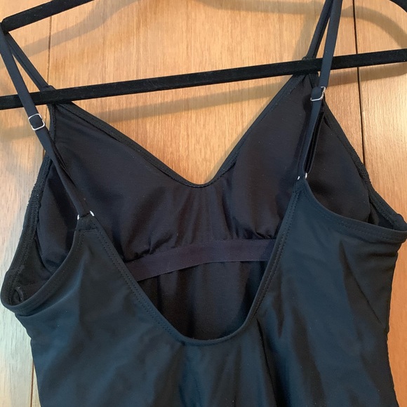Black One Piece Bathing Suit with Sequin Detail - Picture 5 of 6
